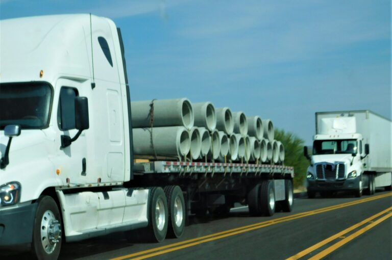 Trucking! Hauling Cement Pipe!